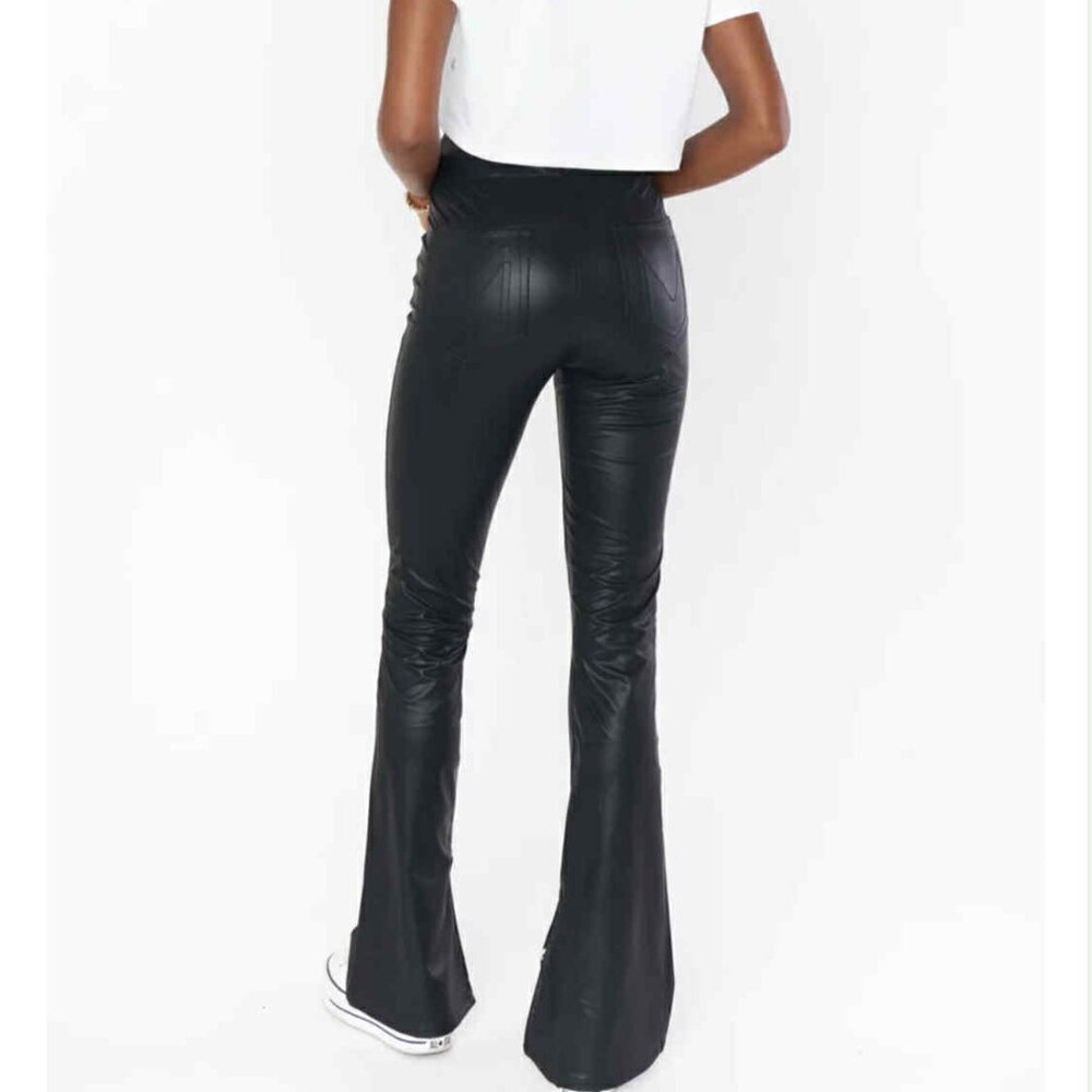 NWT SHOW ME YOUR MUMU Nashville Flare Vegan Leather Pants Black XS & L - Picture 5 of 11